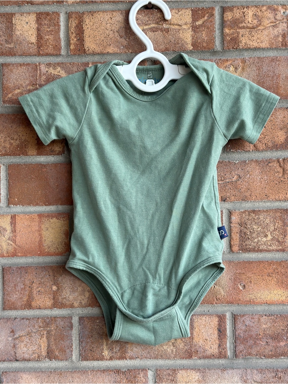 Magnetic Me Sage Green Short-Sleeve Baby Bodysuit